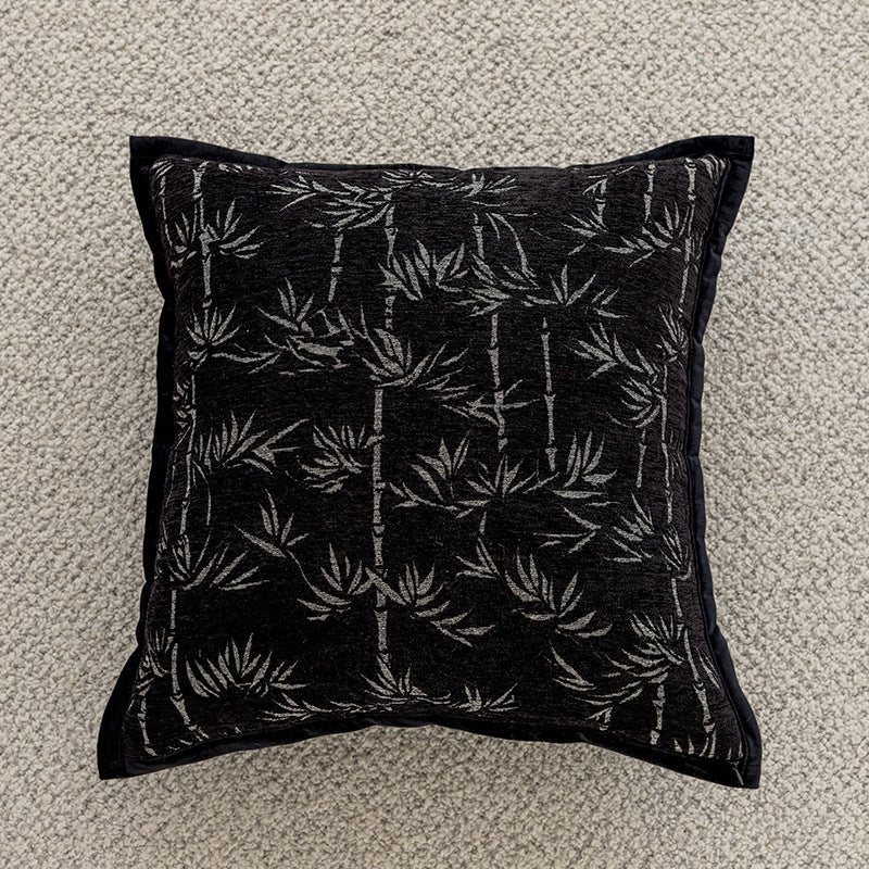 Throw Pillow Cover Hand-Tufted Squiggle Embroidery Hidden Zipper