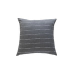 Throw Pillow Cover Handwoven Cotton-Blend Embroidered Stripes