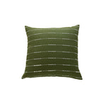 Throw Pillow Cover Handwoven Cotton-Blend Embroidered Stripes