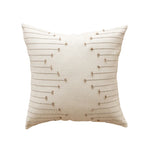 Throw Pillow Cover Handwoven Cotton-Blend Tufted Embroidery Hidden Zipper