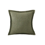 Throw Pillow Cover Houndstooth Jacquard Piped Edge & Concealed Zipper