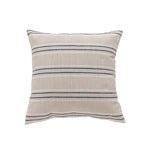 Throw Pillow Cover Linen-Blend Textured Stripes Hidden Zipper