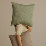 Throw Pillow Cover Linen Chenille Dense Woven Hidden Zipper