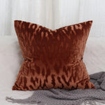 Throw Pillow Cover Low-Pile Velvet Embossed Jacquard Hidden Zipper