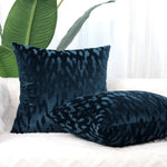 Throw Pillow Cover Low-Pile Velvet Embossed Jacquard Hidden Zipper