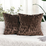 Throw Pillow Cover Low-Pile Velvet Embossed Jacquard Hidden Zipper