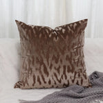 Throw Pillow Cover Low-Pile Velvet Embossed Jacquard Hidden Zipper