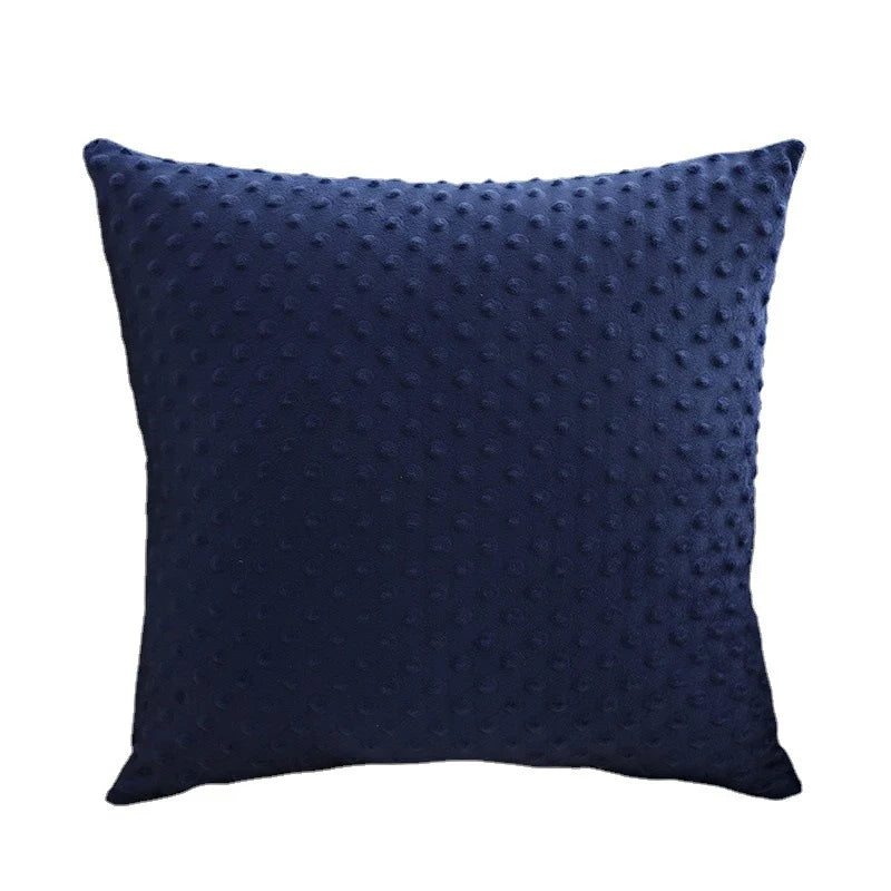 Throw Pillow Cover Minky Dot Plush & Concealed Zipper