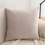 Throw Pillow Cover Minky Dot Plush & Concealed Zipper