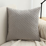 Throw Pillow Cover Minky Dot Plush & Concealed Zipper