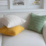Throw Pillow Cover Pair Textured Chenille Machine Washable