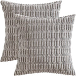 Throw Pillow Cover Pair Textured Chenille Machine Washable