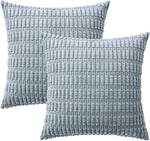 Throw Pillow Cover Pair Textured Chenille Machine Washable