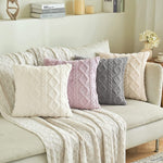 Throw Pillow Cover Plush Sherpa Geometric Tufting