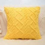 Throw Pillow Cover Plush Sherpa Geometric Tufting