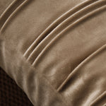 Throw Pillow Cover Plush Velvet Vertical Pintuck Hidden Zipper