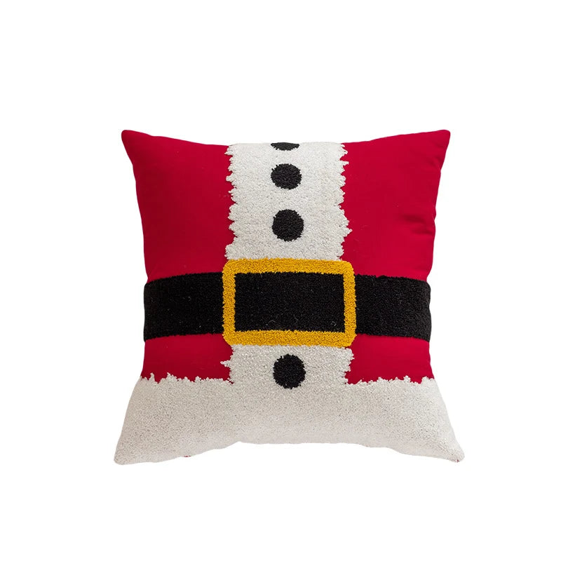 Throw Pillow Cover Raised Chenille Embroidery Hidden Zipper