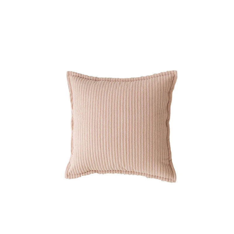 Throw Pillow Cover Ribbed Corduroy Concealed Zipper