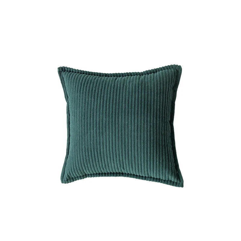Throw Pillow Cover Ribbed Corduroy Concealed Zipper