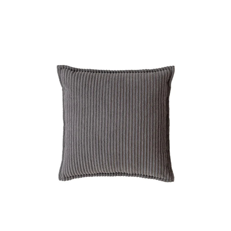 Throw Pillow Cover Ribbed Corduroy Concealed Zipper