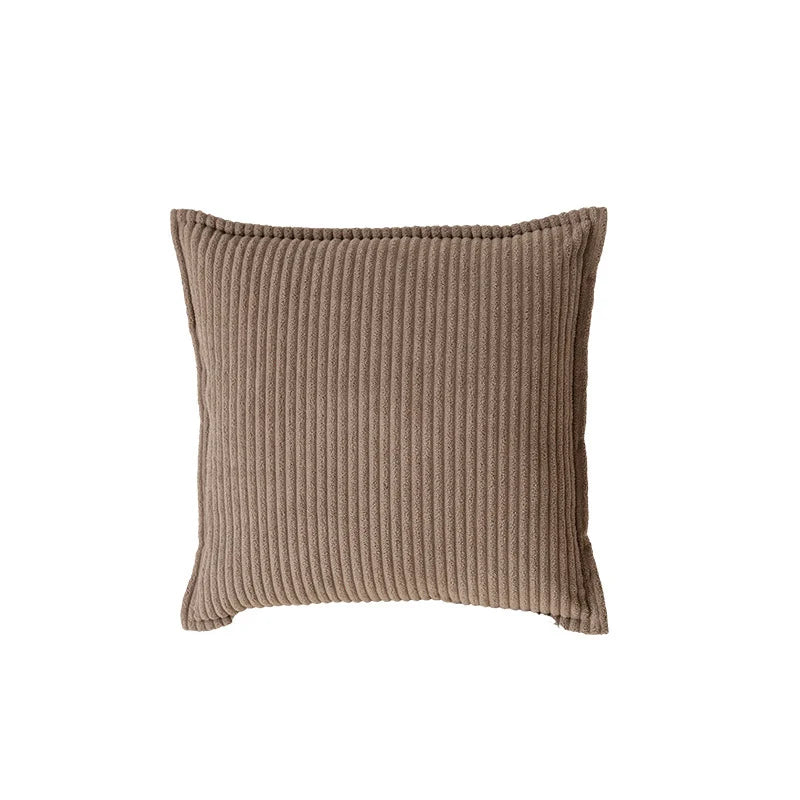 Throw Pillow Cover Ribbed Corduroy Concealed Zipper