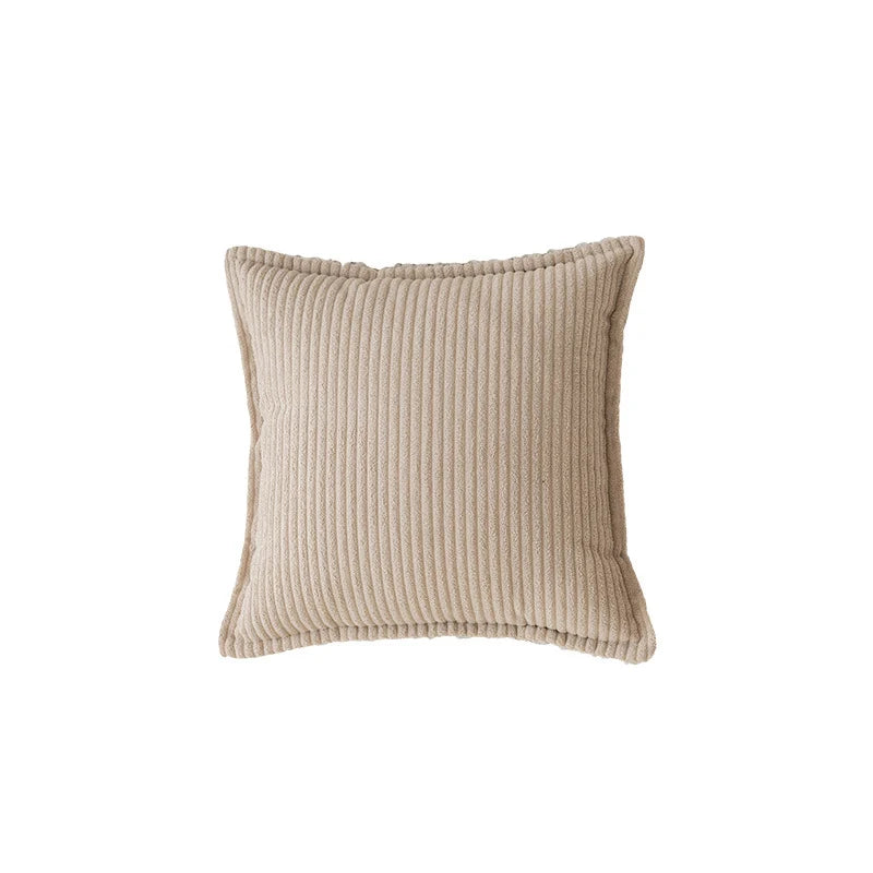 Throw Pillow Cover Ribbed Corduroy Concealed Zipper