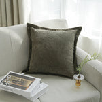 Throw Pillow Cover Ribbed Corduroy Hidden Zipper Machine Washable