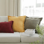 Throw Pillow Cover Ribbed Corduroy Hidden Zipper Machine Washable