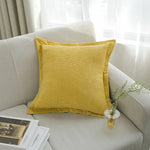 Throw Pillow Cover Ribbed Corduroy Hidden Zipper Machine Washable
