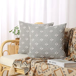 Throw Pillow Cover Set Bohemian Embroidered Cotton-Linen Square & Lumbar