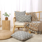 Throw Pillow Cover Set Bohemian Embroidered Cotton-Linen Square & Lumbar