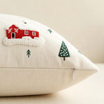 Throw Pillow Cover Tufted Chenille & Embroidered Hidden Closure