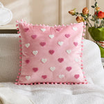 Throw Pillow Cover Tufted Chenille & Tassels Machine Washable