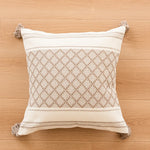 Throw Pillow Cover Tufted Concentric Circles Cotton-Blend Hidden Zipper