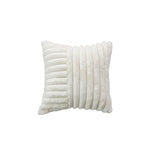 Throw Pillow Cover Tufted Shaggy Lattice Linen-Look Hidden Zipper