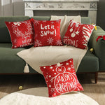 Throw Pillow Cover Velvet Screenprint Hidden Zipper Machine Washable