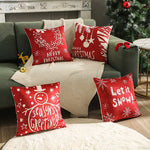 Throw Pillow Cover Velvet Screenprint Hidden Zipper Machine Washable