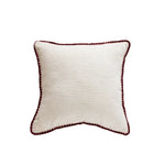 Throw Pillow Cover Woven Plaid Cotton-Linen Hidden Zipper