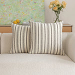 Throw Pillow Covers Striped Handwoven Cotton Set of 2