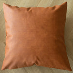 Throw Pillow Faux Cowhide Fur & Vegan Leather