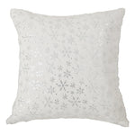 Throw Pillow Faux Fur Gold Snowflake Foil Removable Cover