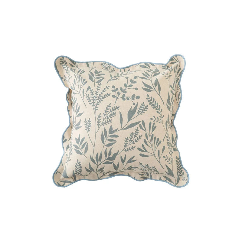Throw Pillow Floral Print Removable Cover & Hypoallergenic Fill