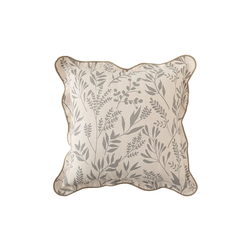 Throw Pillow Floral Print Removable Cover & Hypoallergenic Fill