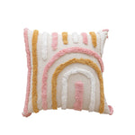 Throw Pillow Hand-Tufted Loop Pile Cotton Removable Cover