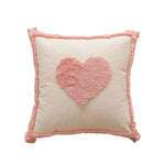 Throw Pillow Hand-Tufted Loop Pile Cotton Removable Cover
