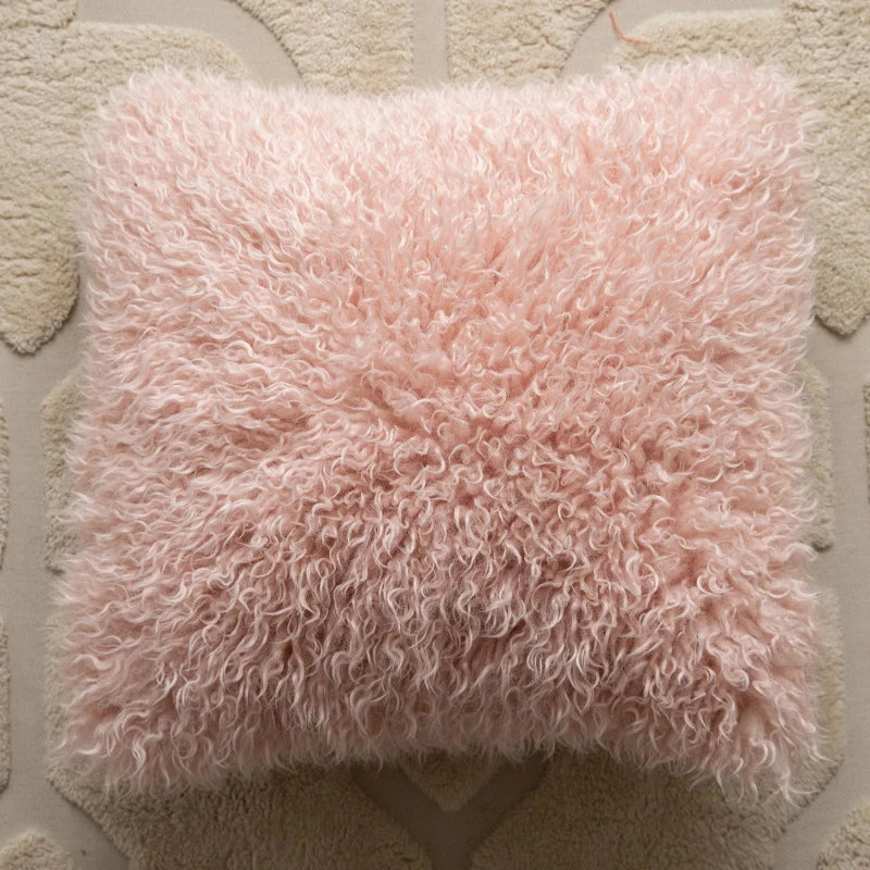 Throw Pillow Hand-Tufted Loop Pile Cotton Removable Cover