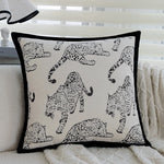Throw Pillow Jacquard Tree Motif Removable Cover