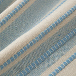 Throw Pillow Linen-Look Striped Fringed