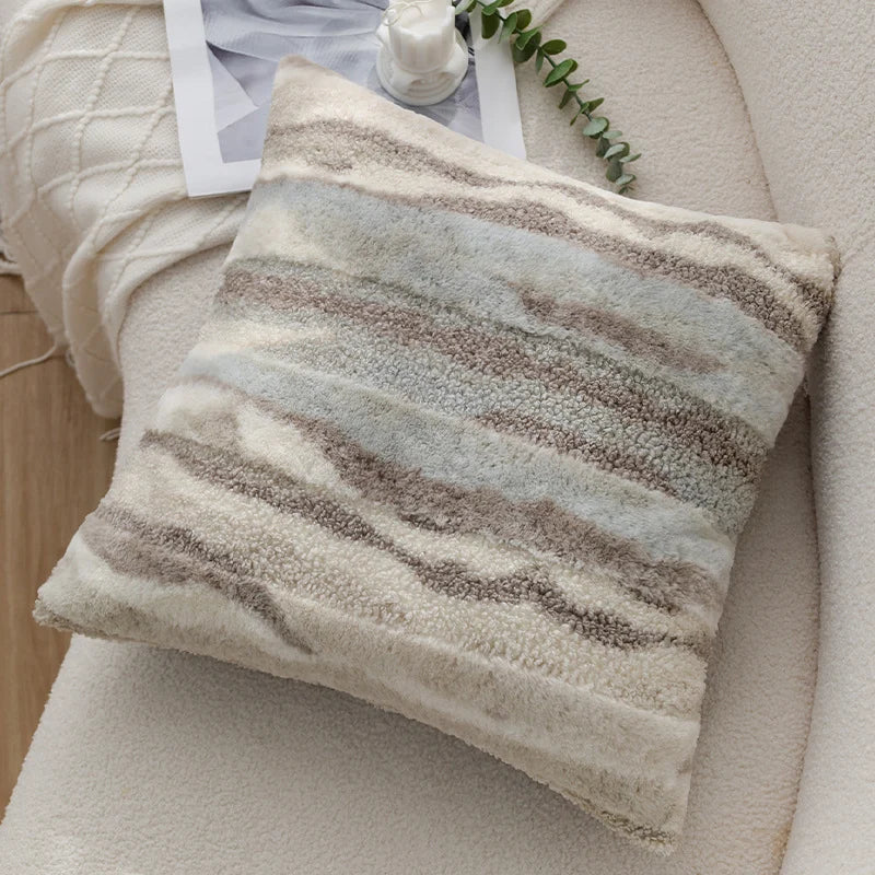 Throw Pillow Plush Teddy Fleece 18x18 Machine Washable