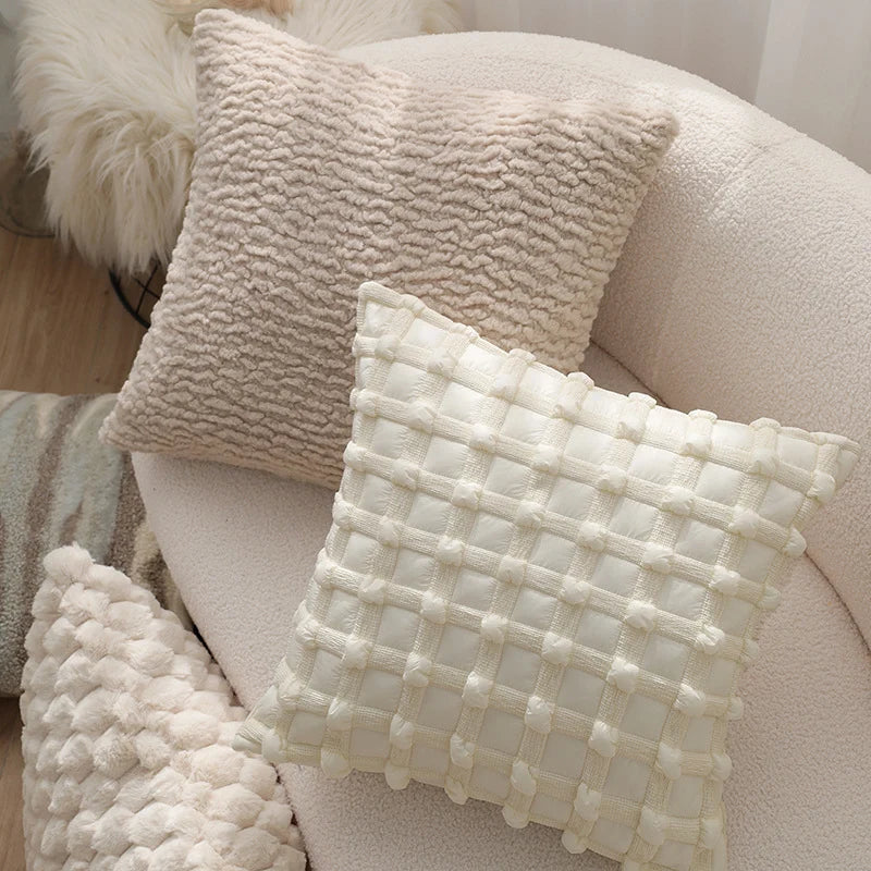 Throw Pillow Plush Teddy Fleece 18x18 Machine Washable